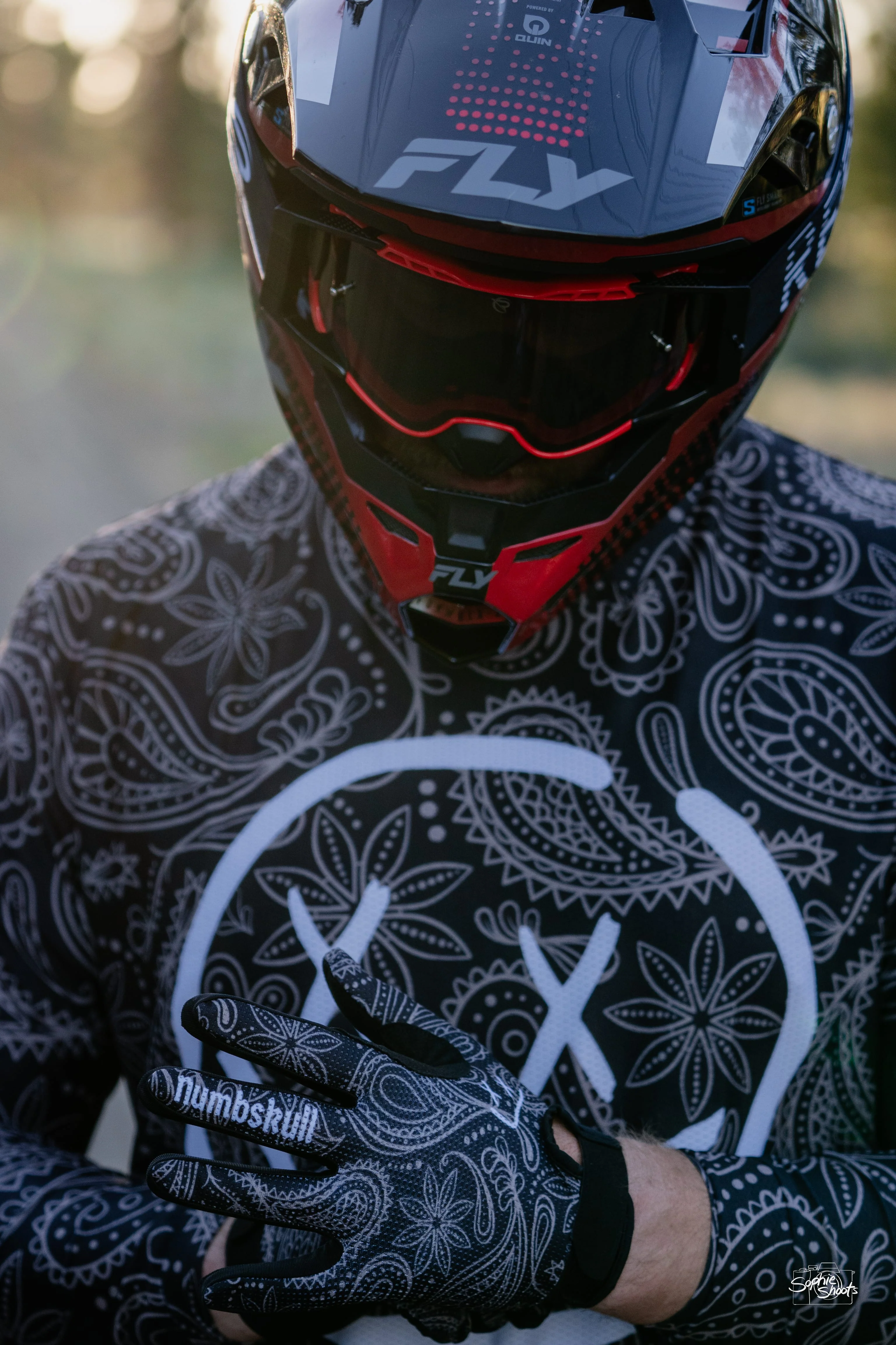 Menace Moto/MTB Gloves 2.0: Paisley - Image 3