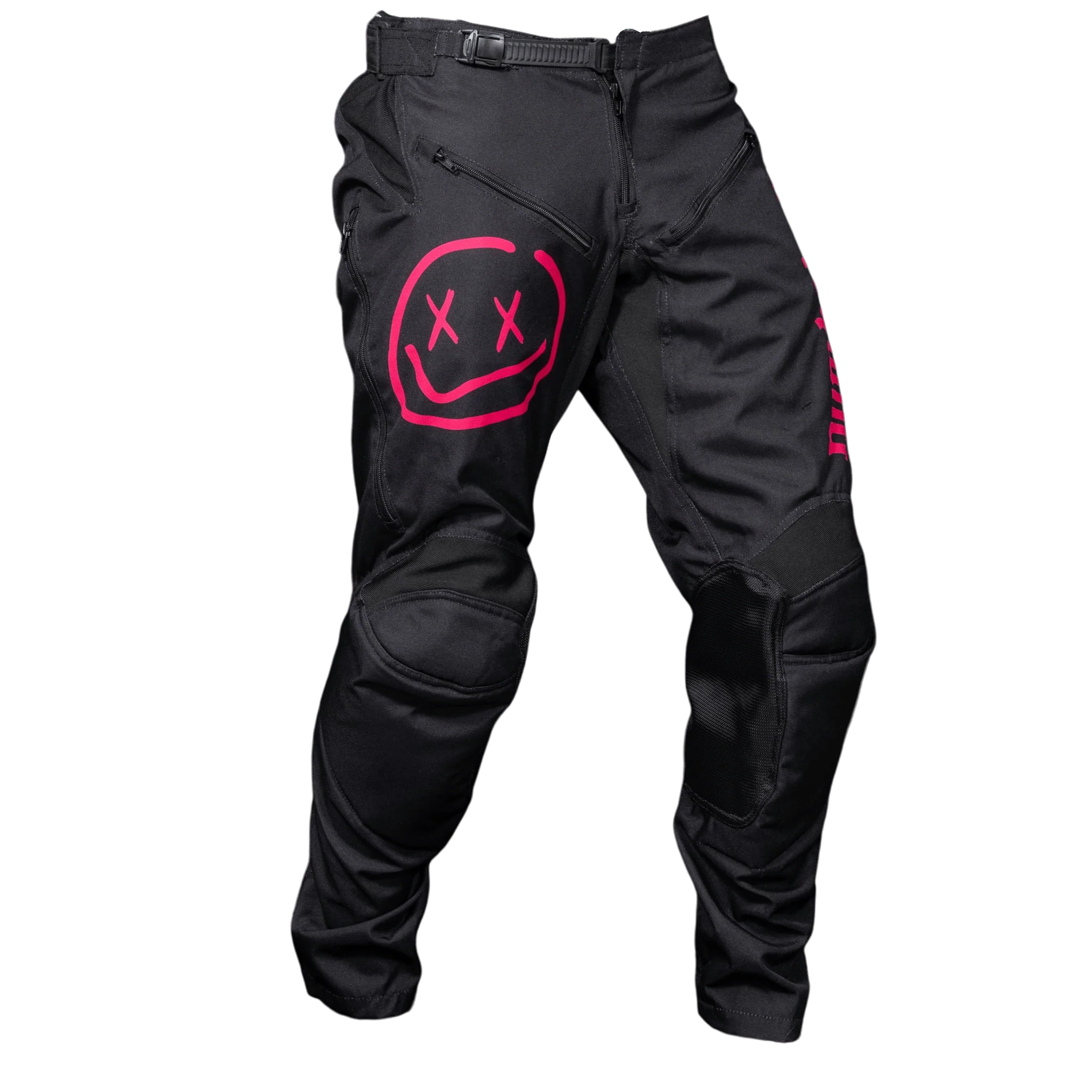 Menace Moto Pant 2.0: Black/Pink - Image 2