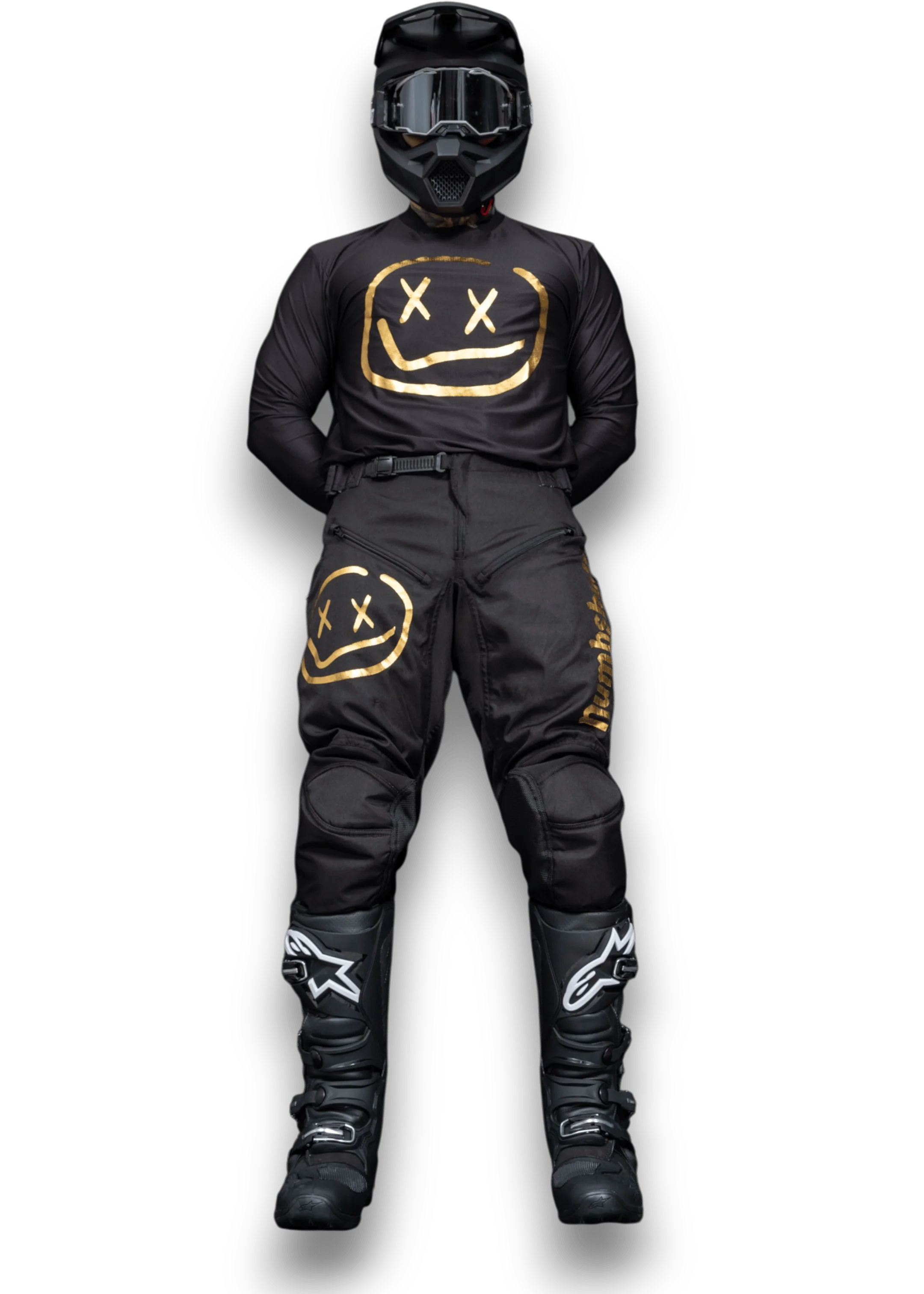 Menace Moto Pant 2.0: Black/Gold