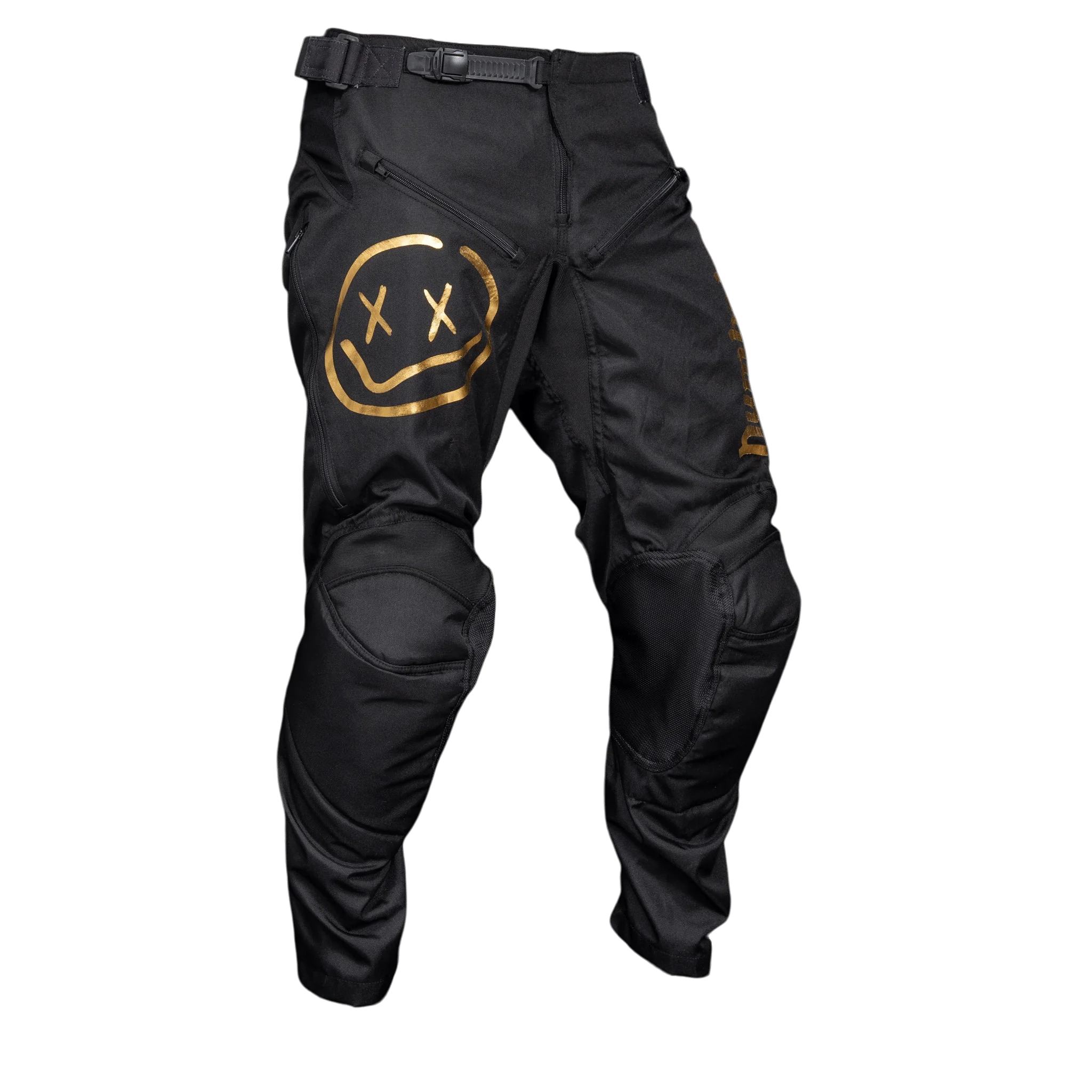 Menace Moto Pant 2.0: Black/Gold - Image 3