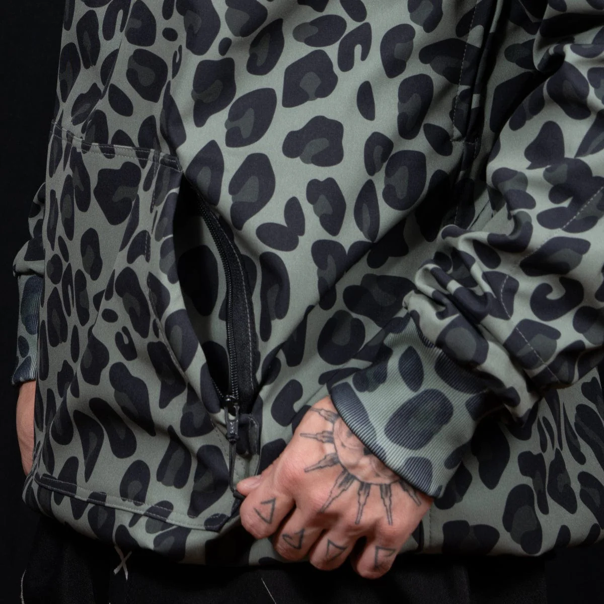 Slacker Snow Jacket: Green Cheetah - Image 4
